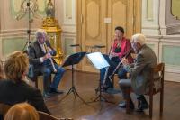 Konzert Aulos Trio 5.7.24 im Spiegelsaal von Cesky Krumlov, Foto: Henri Leuzinger